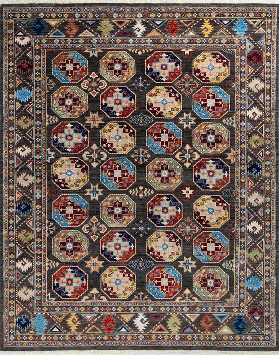 Chobi Grey Hand Knotted 81 X 100 Area Rug 700-146126 Image 0