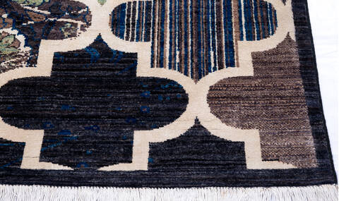 Modern Multicolor Hand Knotted 711 X 911 Area Rug 700-146128 Image 4