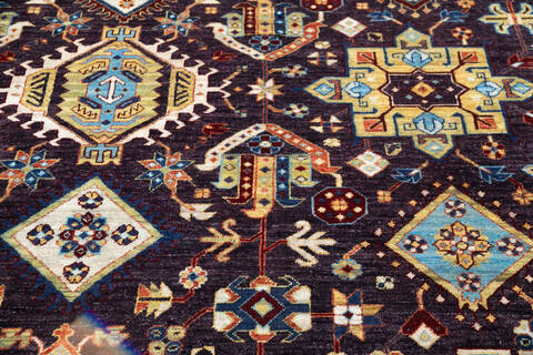 Chobi Black Hand Knotted 60 X 93 Area Rug 700-146129 Image 3