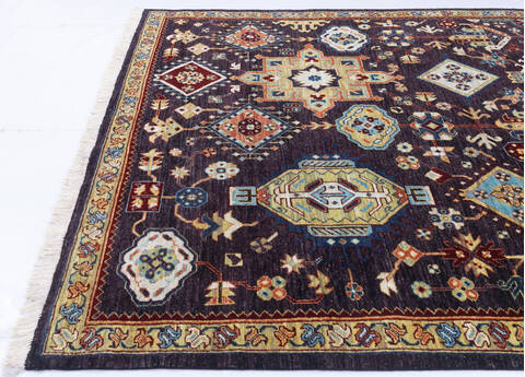 Chobi Black Hand Knotted 60 X 93 Area Rug 700-146129 Image 5