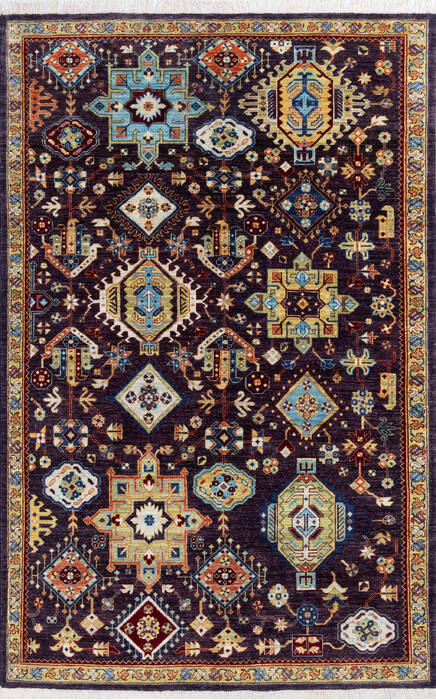 Chobi Black Hand Knotted 60 X 93 Area Rug 700-146129 Image 0