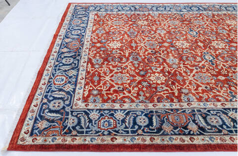 Chobi Red Hand Knotted 80 X 99 Area Rug 700-146130 Image 5