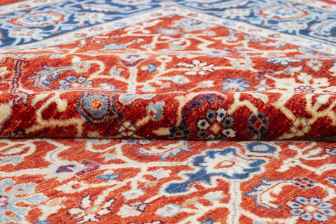 Chobi Red Hand Knotted 80 X 99 Area Rug 700-146130 Image 6