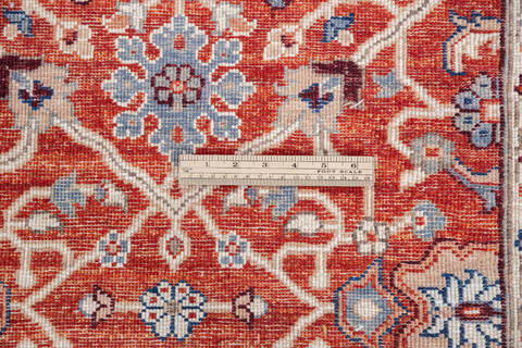 Chobi Red Hand Knotted 80 X 99 Area Rug 700-146130 Image 7