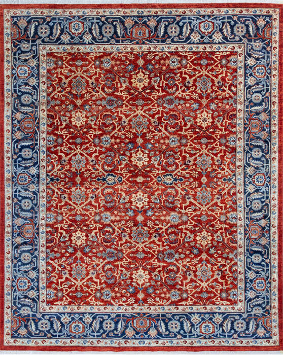 Chobi Red Hand Knotted 80 X 99 Area Rug 700-146130 Image 0