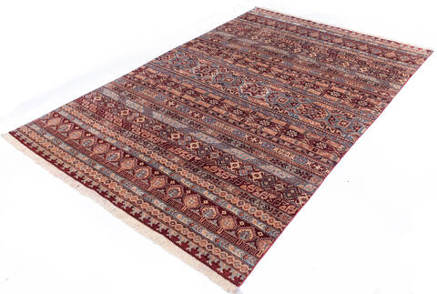 Chobi Red Hand Knotted 67 X 910 Area Rug 700-146131 Image 2