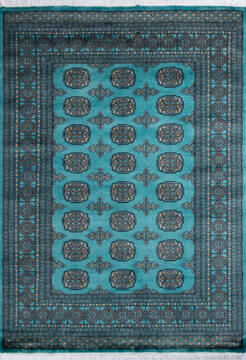 Bokhara Green Hand Knotted 4'9" X 6'7"  Area Rug 700-146135