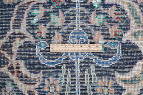 Oushak Blue Hand Knotted 80 X 98 Area Rug 700-146136 Image 6