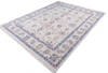 Chobi White Hand Knotted 91 X 116  Area Rug 700-146139 Thumb 2