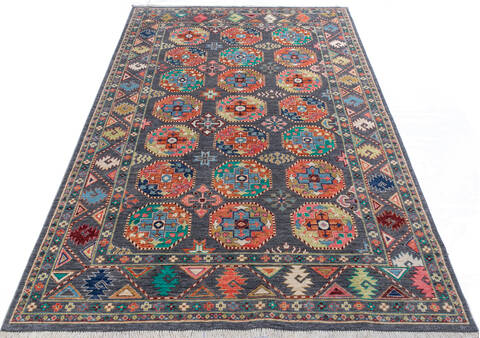 Chobi Grey Hand Knotted 66 X 910 Area Rug 700-146143 Image 1