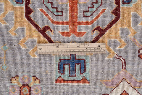 Chobi Grey Hand Knotted 410 X 68 Area Rug 700-146144 Image 6
