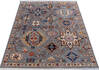 Chobi Grey Hand Knotted 410 X 68  Area Rug 700-146144 Thumb 1