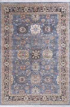 Chobi Blue Hand Knotted 6'6" X 9'7"  Area Rug 700-146145