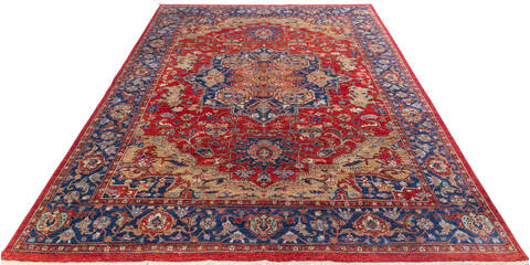 Chobi Red Hand Knotted 91 X 120 Area Rug 700-146148 Image 1