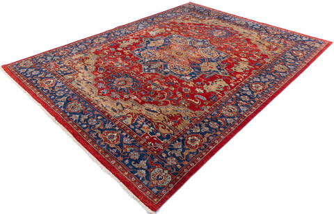 Chobi Red Hand Knotted 91 X 120 Area Rug 700-146148 Image 2