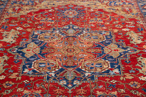Chobi Red Hand Knotted 91 X 120 Area Rug 700-146148 Image 3