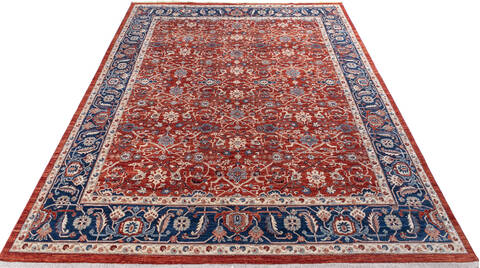 Chobi Red Hand Knotted 92 X 120 Area Rug 700-146149 Image 1