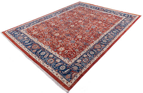 Chobi Red Hand Knotted 92 X 120 Area Rug 700-146149 Image 2