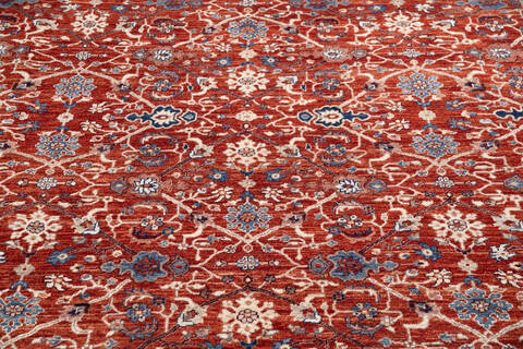 Chobi Red Hand Knotted 92 X 120 Area Rug 700-146149 Image 3