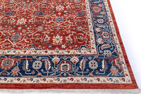Chobi Red Hand Knotted 92 X 120 Area Rug 700-146149 Image 4