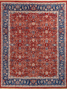 Chobi Red Hand Knotted 9'2" X 12'0"  Area Rug 700-146149