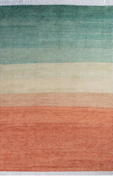 Gabbeh Multicolor Hand Knotted 6'7" X 9'7"  Area Rug 700-146151