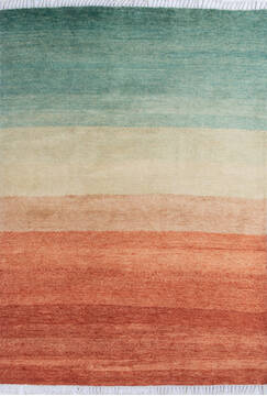 Gabbeh Multicolor Hand Knotted 5'7" X 7'10"  Area Rug 700-146152