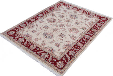 Chobi Beige Hand Knotted 50 X 64 Area Rug 700-146162 Image 2