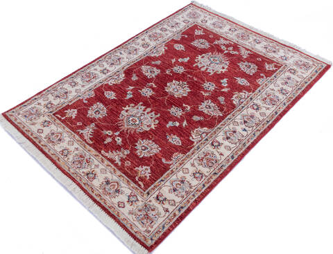 Chobi Red Hand Knotted 35 X 49 Area Rug 700-146166 Image 2