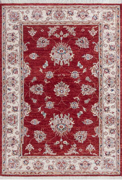 Chobi Red Hand Knotted 3'5" X 4'9"  Area Rug 700-146166