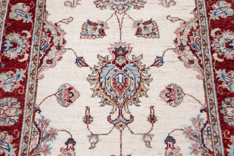 Chobi Beige Runner Hand Knotted 27 X 100 Area Rug 700-146168 Image 3