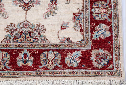 Chobi Beige Runner Hand Knotted 27 X 100 Area Rug 700-146168 Image 4