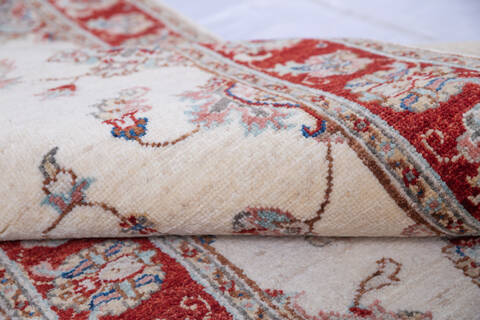 Chobi Beige Runner Hand Knotted 27 X 100 Area Rug 700-146168 Image 5