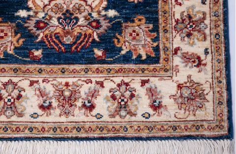 Chobi Blue Runner Hand Knotted 27 X 911 Area Rug 700-146170 Image 4