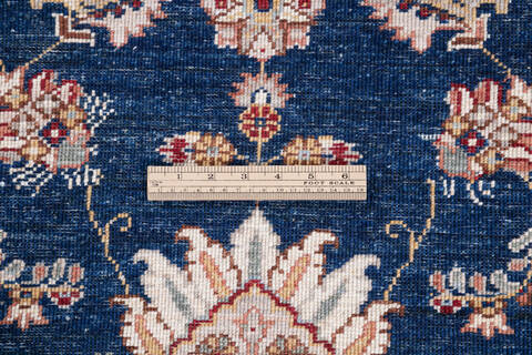 Chobi Blue Runner Hand Knotted 27 X 911 Area Rug 700-146170 Image 6