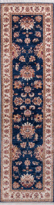 Chobi Blue Runner Hand Knotted 27 X 911 Area Rug 700-146171 Image 0