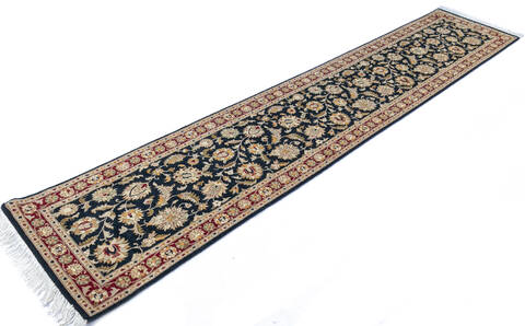 Pak-Persian Black Runner Hand Knotted 26 X 124 Area Rug 700-146174 Image 2