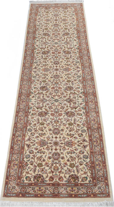 Pak-Persian Beige Runner Hand Knotted 27 X 101 Area Rug 700-146175 Image 1