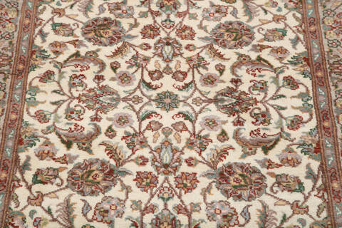 Pak-Persian Beige Runner Hand Knotted 27 X 101 Area Rug 700-146175 Image 3