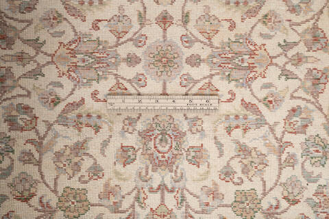Pak-Persian Beige Runner Hand Knotted 27 X 101 Area Rug 700-146175 Image 6