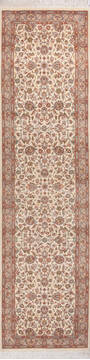 Pak-Persian Beige Runner Hand Knotted 2'7" X 10'1"  Area Rug 700-146175
