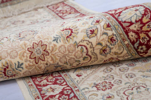 Pak-Persian Beige Runner Hand Knotted 27 X 106 Area Rug 700-146178 Image 5