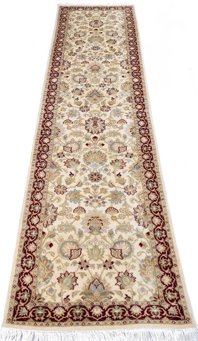 Pak-Persian Beige Runner Hand Knotted 27 X 105 Area Rug 700-146179 Image 1