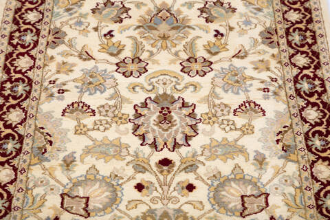 Pak-Persian Beige Runner Hand Knotted 27 X 105 Area Rug 700-146179 Image 3