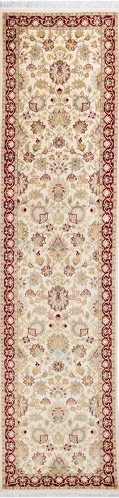 Pak-Persian Beige Runner Hand Knotted 27 X 105 Area Rug 700-146179 Image 0