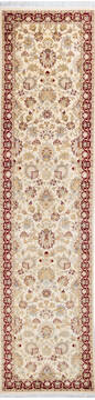 Pak-Persian Beige Runner Hand Knotted 2'7" X 10'5"  Area Rug 700-146179