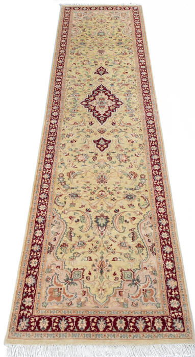 Pak-Persian Yellow Runner Hand Knotted 25 X 105 Area Rug 700-146180 Image 1