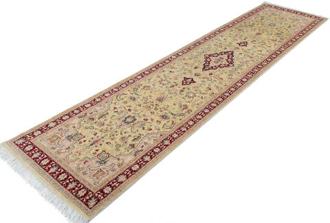 Pak-Persian Yellow Runner Hand Knotted 25 X 105 Area Rug 700-146180 Image 2
