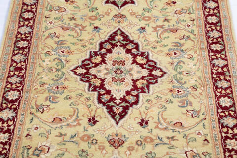 Pak-Persian Yellow Runner Hand Knotted 25 X 105 Area Rug 700-146180 Image 3
