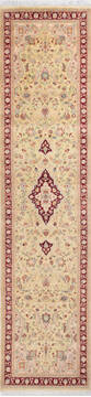 Pak-Persian Yellow Runner Hand Knotted 2'5" X 10'5"  Area Rug 700-146180